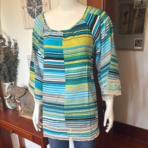 NWT Style&Co size small Striped Multicolor Women's beachy light summer Top